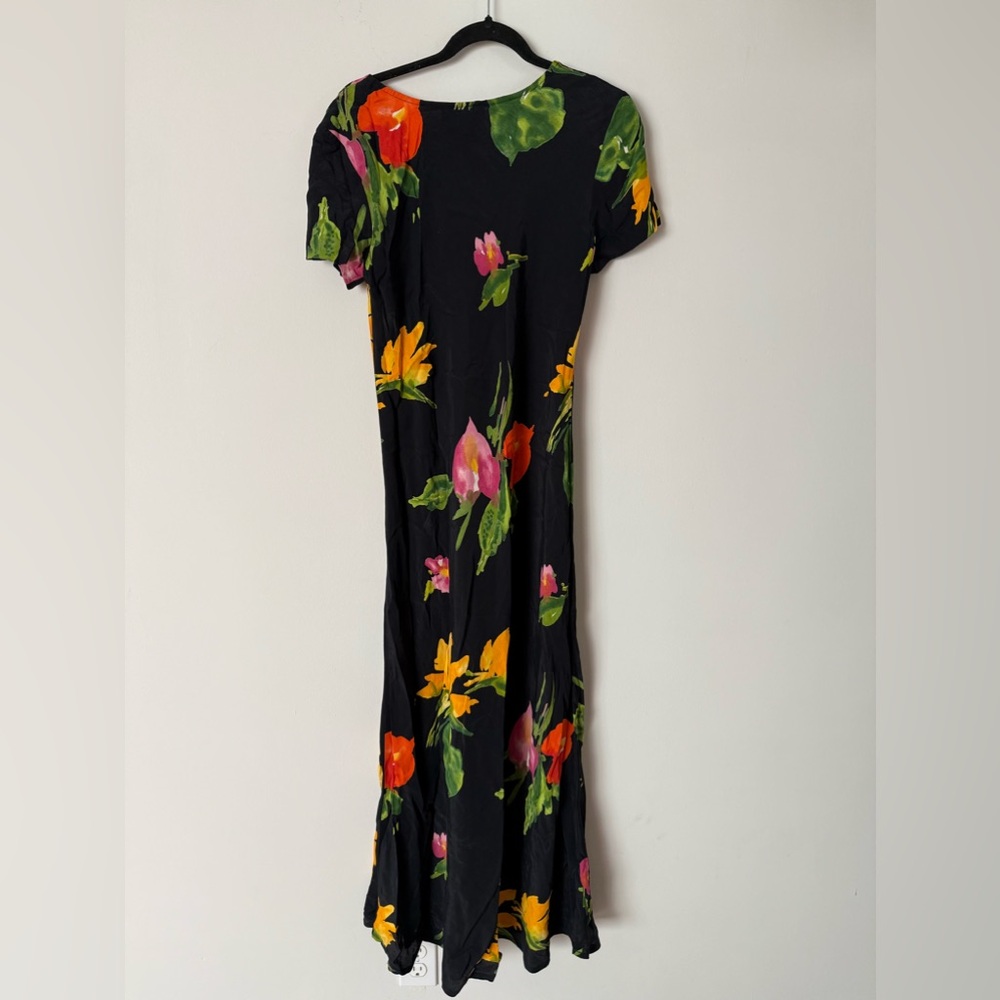 Vibrant Floral Carole Little Vintage 90s Maxi Made In USA - Picture 5 of 5